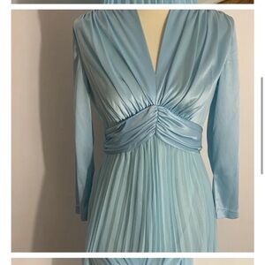 Vintage America Light Blue Maxi Dress 1960s vintage dress